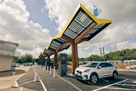 Energy Superhub Oxford charging hub at Redbridge Park and Ride