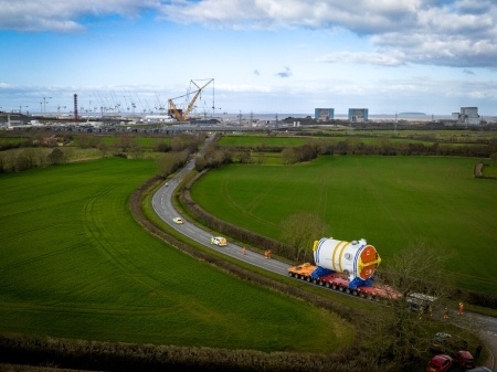 The reactor makes its way to Hinkley Point C after a 2,000-mile journey. 