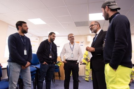 The Lord-Lieutenant met with workers from the Christian and Muslim communities.