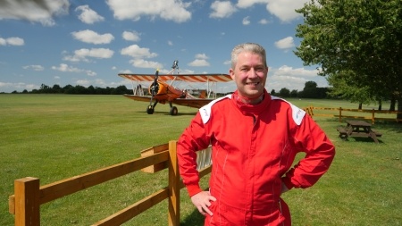 HPB Station Director Mike Davies undertakes a charity wing walk