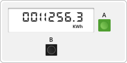 illustration of an electric meter with 2 round buttons