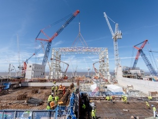 The turbine hall, which will house the world's largest Arabelle turbine, has reached its full 50-metre height.