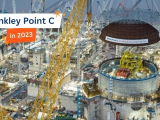 Dome lift happening with the title 'Hinkley Point C in 2023' 