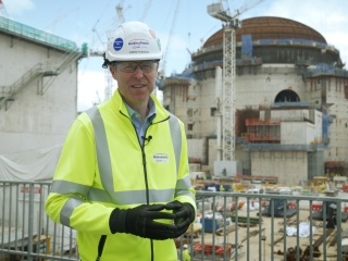 HPC's Simon Parsons in front the Unit 1 reactor building