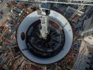 Overhead view of Unit 2 reactor building