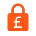 Orange icon of a padlock with a white pound sign in the middle