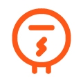 Orange electric meter icon