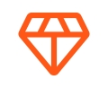 Orange diamond icon