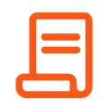Orange contract icon