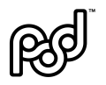 Black and white Pod logo