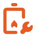 Orange boiler icon