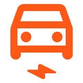 Electric vehicle icon