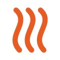 Orange insulation icon 