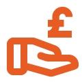 Orange value icon