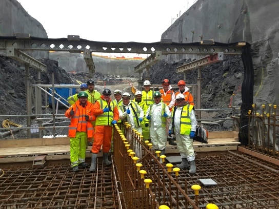 Image of Hinkley Point C workers on site on 2017