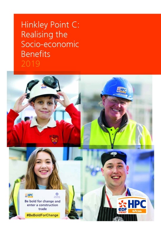 Image showing the front cover of the Hinkley Point C's first socio-economic report document