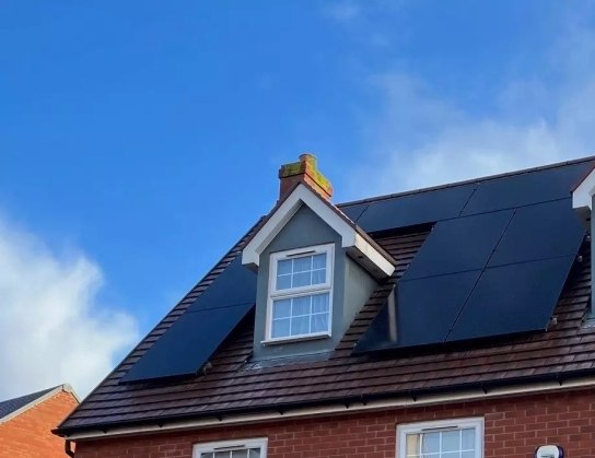 solar panels installed on a roof