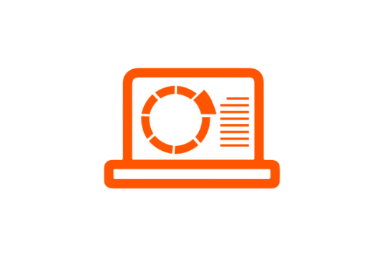Orange icon - reporting dashboard