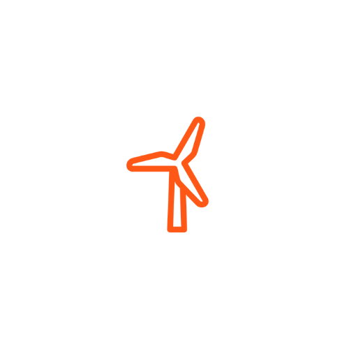 Orange icon - wind turbine