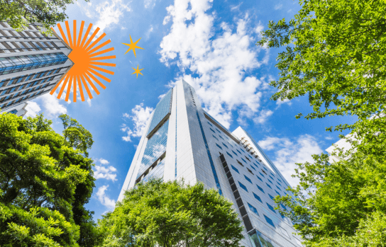 Skyscrapers amongst trees