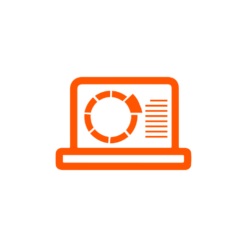 Orange icon - reporting dashboard