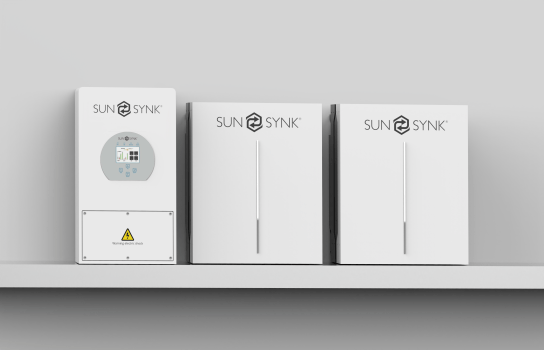Image of a series of solar batteries