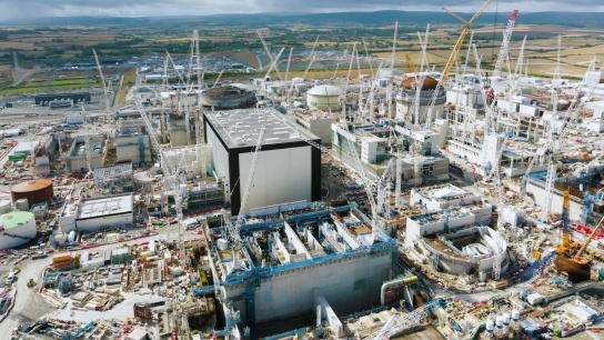 Image showing drone shot of Hinkley Point C site