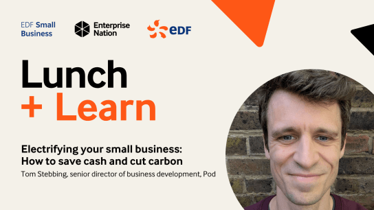 Image of Tom Stebbing from Pod with information about the lunch and leanr on 10th June