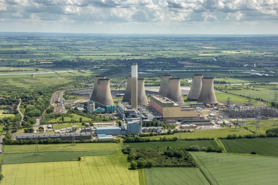 Ariel shot of the former Cottam power station.