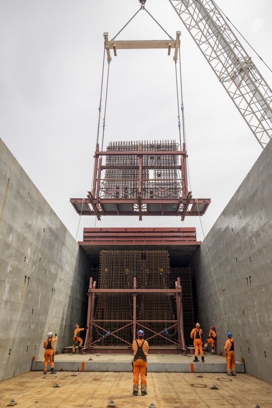 The ship was carrying huge reinforced steel cages