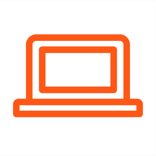 orange laptop icon