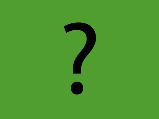 question mark on a green background