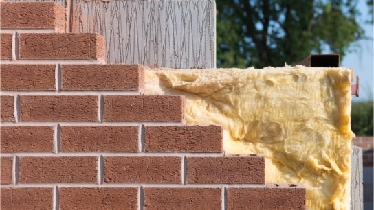 Cavity wall insulation cross section