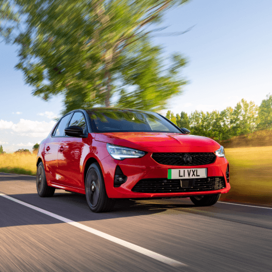 Vauxhall Corsa-e in red