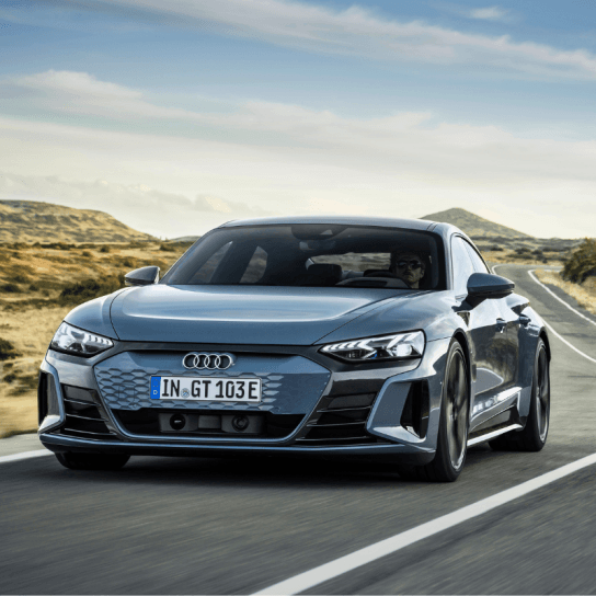 Front view of Audi e-tron GT Quattro