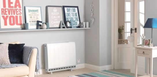 Quantum storage heater in a living room