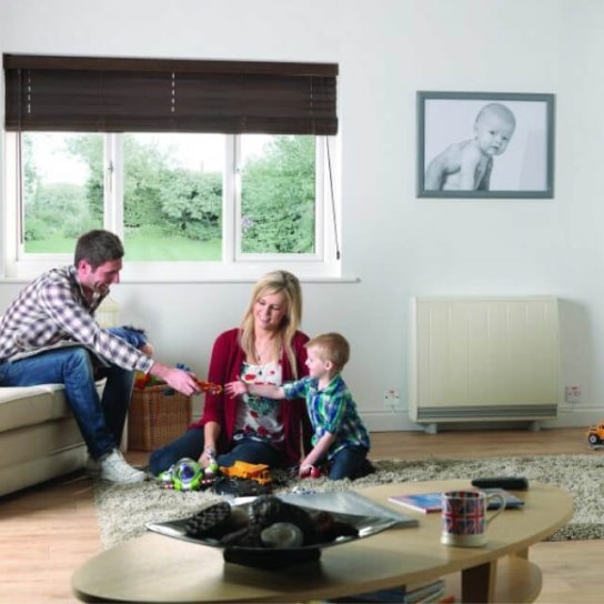 storage heater in family home