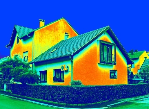 thermal heat loss of an insulated house