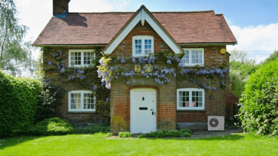 Country House Showing Air Source Heat Pump