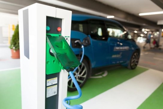Work place electric car charge point office parking