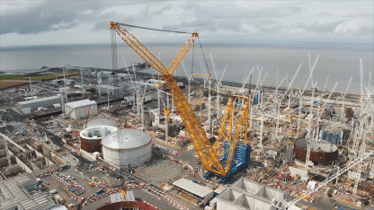 Five years after getting the go-ahead, the number of people across Britain working on the Hinkley Point C power station has reached 22,000.