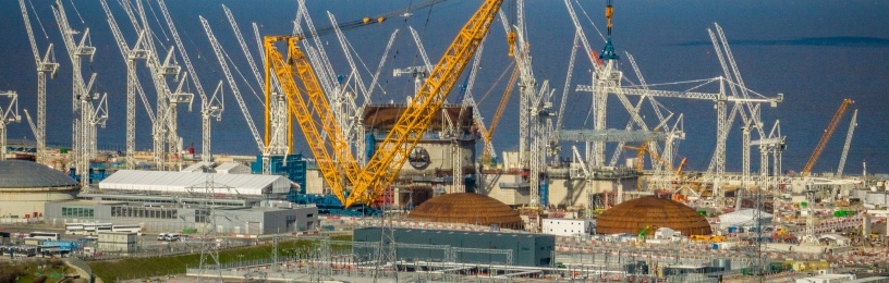 An image of the Hinkley Point C construction site.